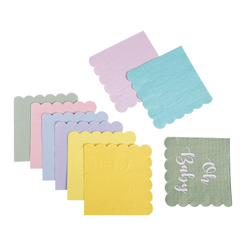 24x24 fargerike høykvalitets die-cut servietter SJ6101