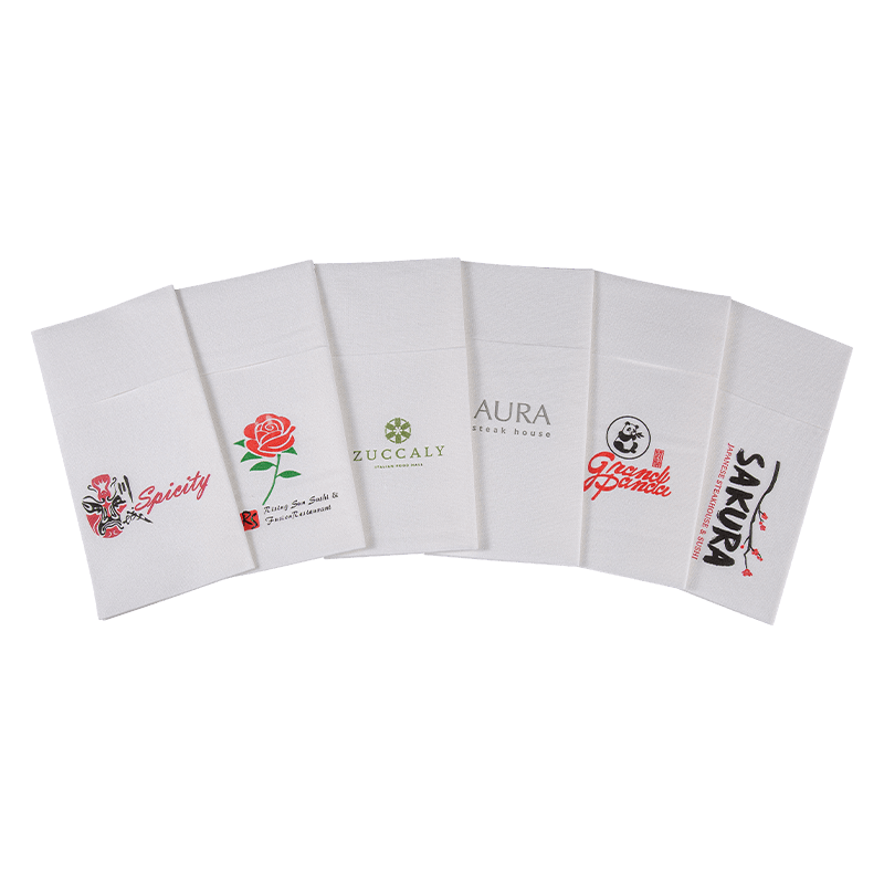 40x40 myke airlaid papir servietter med lomme SJ1301