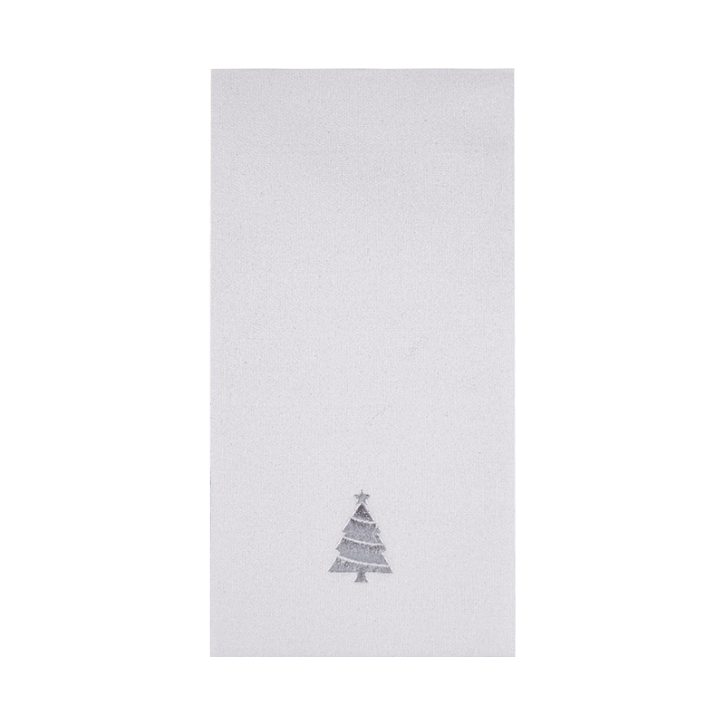 43x30 Tykk Airlaid Paper Servietter Silver Christmas Tree Hot Stamping SJ1402
