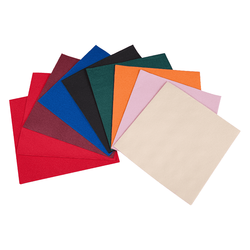 40x40 1/4 Linlignende fargede Airlaid Servietter Disponible papirservietter av høy kvalitet SJ2102