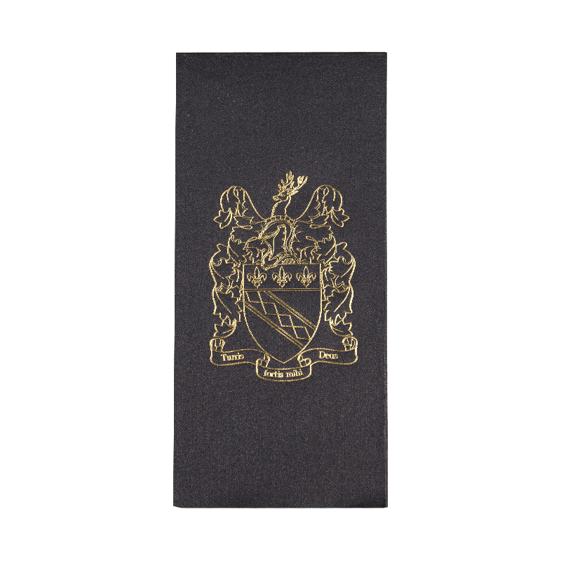 43x30 Myk svart airlaid Servietter Hot Stamping SJ2302