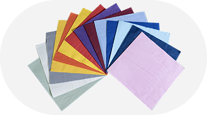 Fargede papirservietter