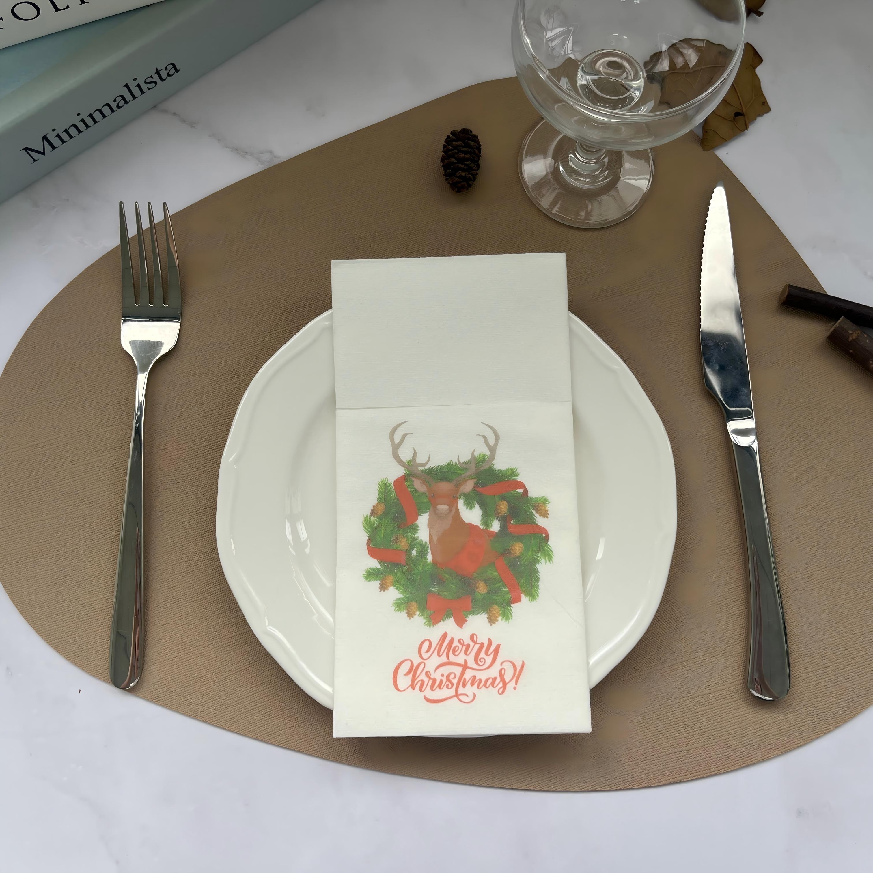 God jul tilpasset utskriftsdesign Airlaid-middagsservietter
